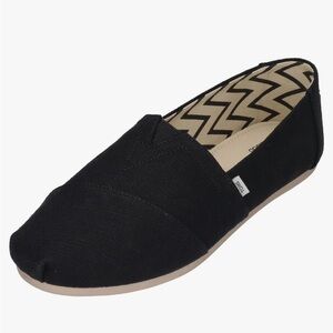 Toms Black Canvas Flats
